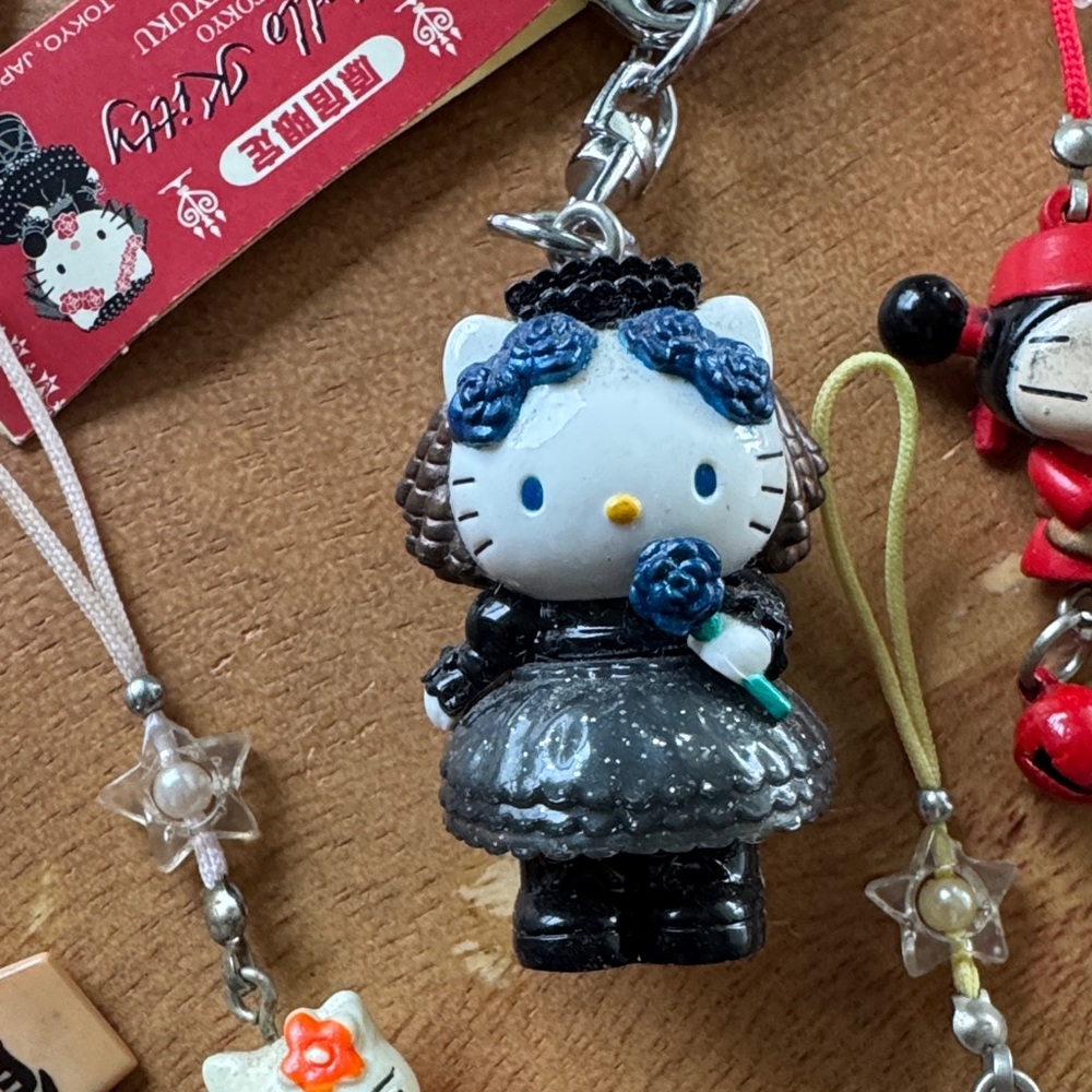 From Japan Hello Kitty Charm Collection - Red, Black, Pink